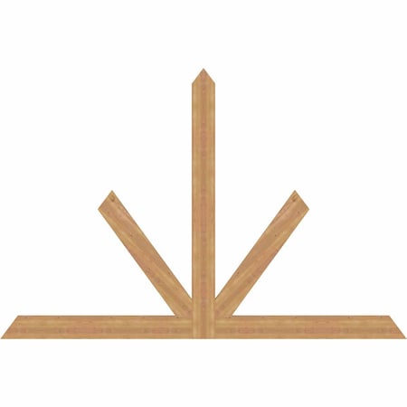 Ekena Millwork Saratoga Timber Gable Bracket, Western Red Cedar, 96"W x 64"H x 1 1/2"D x 5 1/2"F, 16/12 Pitch GBW096X64X0206SAR00SWR
